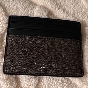 Michael Kors Men's Black and Brown Key Card Holder
